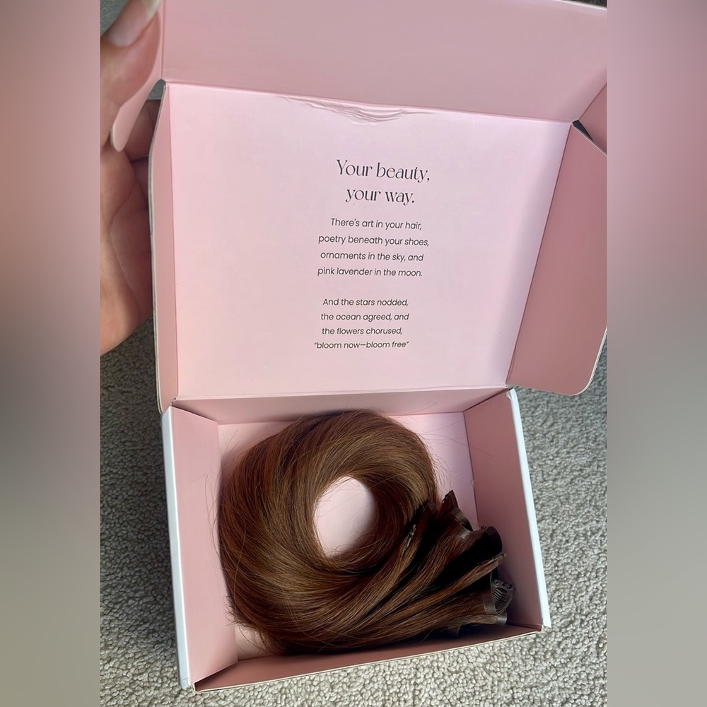 Clip in hair extensions